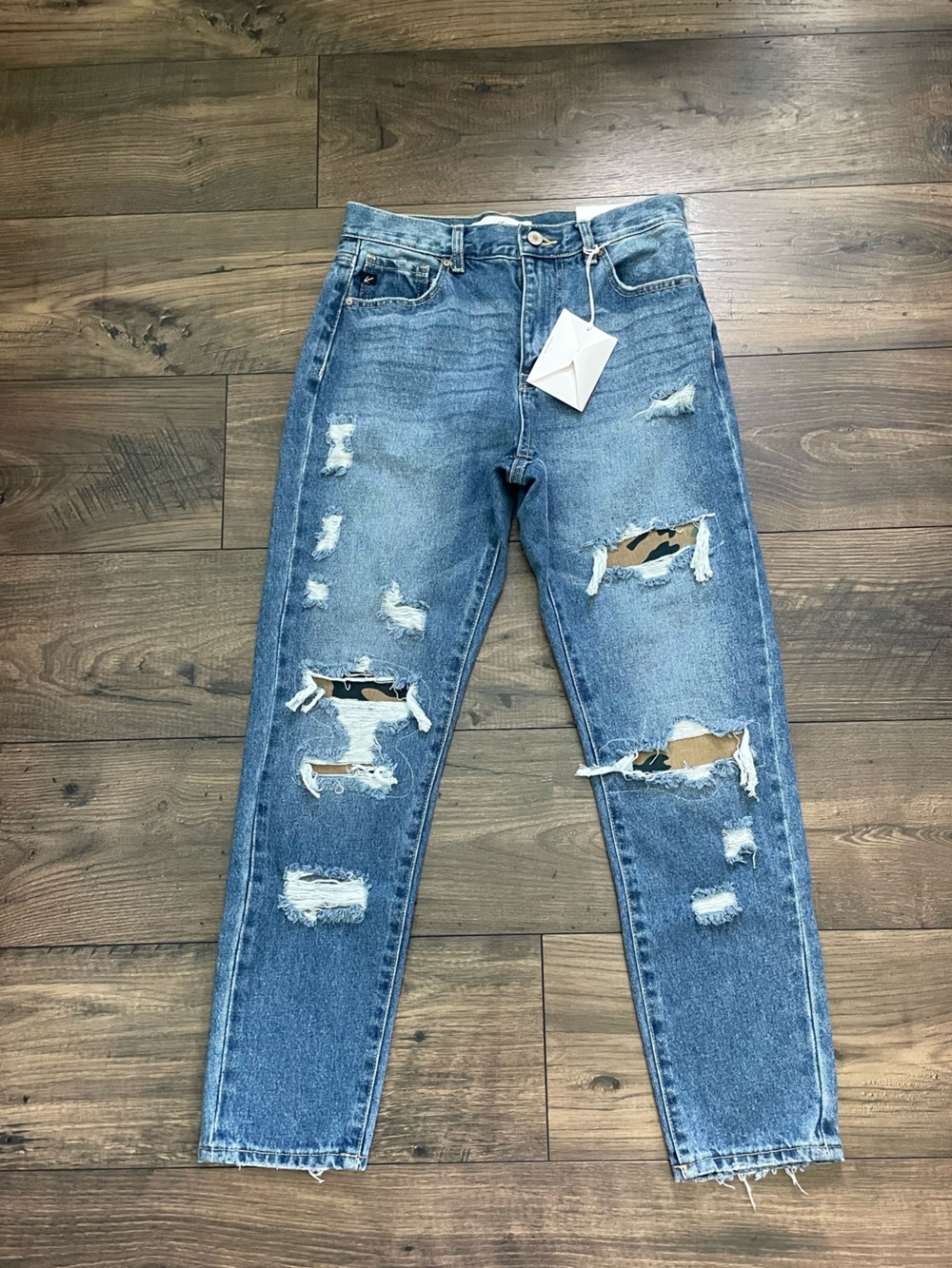 NWT KanCan Light Blue Distressed High Rise Women’s Jeans 25